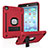 Silicone Matte Finish and Plastic Back Cover Case with Stand YJ1 for Apple iPad Mini Red