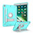 Silicone Matte Finish and Plastic Back Cover Case with Stand YJ2 for Apple iPad 10.2 (2019)