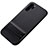 Silicone Matte Finish and Plastic Back Cover Case with Stand Z01 for Huawei P30 Pro New Edition Black