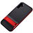 Silicone Matte Finish and Plastic Back Cover Case with Stand Z01 for Huawei P30 Pro New Edition Red