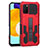 Silicone Matte Finish and Plastic Back Cover Case with Stand ZJ1 for Samsung Galaxy A03s
