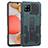 Silicone Matte Finish and Plastic Back Cover Case with Stand ZJ1 for Samsung Galaxy A42 5G