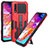 Silicone Matte Finish and Plastic Back Cover Case with Stand ZJ1 for Samsung Galaxy A70S