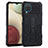 Silicone Matte Finish and Plastic Back Cover Case with Stand ZJ1 for Samsung Galaxy F12