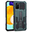 Silicone Matte Finish and Plastic Back Cover Case with Stand ZJ1 for Samsung Galaxy M02s