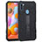 Silicone Matte Finish and Plastic Back Cover Case with Stand ZJ1 for Samsung Galaxy M11