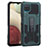 Silicone Matte Finish and Plastic Back Cover Case with Stand ZJ1 for Samsung Galaxy M12