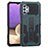 Silicone Matte Finish and Plastic Back Cover Case with Stand ZJ1 for Samsung Galaxy M32 5G