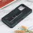 Silicone Matte Finish and Plastic Back Cover Case with Stand ZJ1 for Xiaomi Redmi 10 (2022)