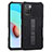 Silicone Matte Finish and Plastic Back Cover Case with Stand ZJ1 for Xiaomi Redmi 10 (2022) Black
