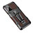 Silicone Matte Finish and Plastic Back Cover Case with Stand ZJ2 for Xiaomi Mi 11i 5G Brown