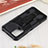 Silicone Matte Finish and Plastic Back Cover Case with Stand ZJ2 for Xiaomi Redmi 10 (2022)