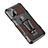 Silicone Matte Finish and Plastic Back Cover Case with Stand ZJ2 for Xiaomi Redmi Note 10 4G Brown