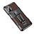 Silicone Matte Finish and Plastic Back Cover Case with Stand ZJ2 for Xiaomi Redmi Note 11 SE India 4G Brown