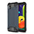 Silicone Matte Finish and Plastic Back Cover Case WL1 for Samsung Galaxy A01 Core