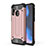 Silicone Matte Finish and Plastic Back Cover Case WL1 for Samsung Galaxy A40 Rose Gold