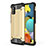 Silicone Matte Finish and Plastic Back Cover Case WL1 for Samsung Galaxy A51 4G Gold