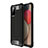 Silicone Matte Finish and Plastic Back Cover Case WL1 for Samsung Galaxy F02S SM-E025F Black