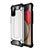 Silicone Matte Finish and Plastic Back Cover Case WL1 for Samsung Galaxy F02S SM-E025F Silver