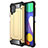 Silicone Matte Finish and Plastic Back Cover Case WL1 for Samsung Galaxy F62 5G Gold