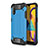 Silicone Matte Finish and Plastic Back Cover Case WL1 for Samsung Galaxy M01 Blue