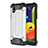 Silicone Matte Finish and Plastic Back Cover Case WL1 for Samsung Galaxy M01 Core Silver