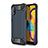 Silicone Matte Finish and Plastic Back Cover Case WL1 for Samsung Galaxy M01 Navy Blue