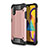 Silicone Matte Finish and Plastic Back Cover Case WL1 for Samsung Galaxy M01 Rose Gold