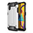 Silicone Matte Finish and Plastic Back Cover Case WL1 for Samsung Galaxy M01 Silver