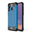 Silicone Matte Finish and Plastic Back Cover Case WL1 for Samsung Galaxy M10S Blue