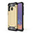 Silicone Matte Finish and Plastic Back Cover Case WL1 for Samsung Galaxy M10S Gold