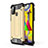 Silicone Matte Finish and Plastic Back Cover Case WL1 for Samsung Galaxy M21s Gold