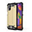 Silicone Matte Finish and Plastic Back Cover Case WL1 for Samsung Galaxy M31s Gold