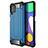 Silicone Matte Finish and Plastic Back Cover Case WL1 for Samsung Galaxy M62 4G Blue