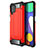 Silicone Matte Finish and Plastic Back Cover Case WL1 for Samsung Galaxy M62 4G Red