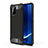 Silicone Matte Finish and Plastic Back Cover Case WL1 for Samsung Galaxy M80S Black