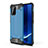 Silicone Matte Finish and Plastic Back Cover Case WL1 for Samsung Galaxy M80S Blue