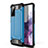Silicone Matte Finish and Plastic Back Cover Case WL1 for Samsung Galaxy S20 FE 4G Blue