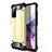 Silicone Matte Finish and Plastic Back Cover Case WL1 for Samsung Galaxy S20 Lite 5G Gold