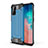 Silicone Matte Finish and Plastic Back Cover Case WL1 for Samsung Galaxy S20 Plus Blue