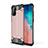 Silicone Matte Finish and Plastic Back Cover Case WL1 for Samsung Galaxy S20 Plus Rose Gold