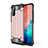 Silicone Matte Finish and Plastic Back Cover Case WL1 for Samsung Galaxy S20 Rose Gold