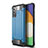 Silicone Matte Finish and Plastic Back Cover Case WL1 for Samsung Galaxy S23 FE 5G Blue