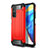 Silicone Matte Finish and Plastic Back Cover Case WL1 for Xiaomi Mi 10T 5G Red