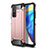 Silicone Matte Finish and Plastic Back Cover Case WL1 for Xiaomi Mi 10T 5G Rose Gold