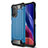 Silicone Matte Finish and Plastic Back Cover Case WL1 for Xiaomi Mi 11i 5G Blue