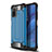 Silicone Matte Finish and Plastic Back Cover Case WL1 for Xiaomi Poco M5S Blue