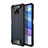 Silicone Matte Finish and Plastic Back Cover Case WL1 for Xiaomi Poco X3 Pro Navy Blue