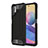 Silicone Matte Finish and Plastic Back Cover Case WL1 for Xiaomi Redmi Note 11 SE 5G Black