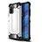 Silicone Matte Finish and Plastic Back Cover Case WL2 for Xiaomi Redmi Note 10 4G Silver